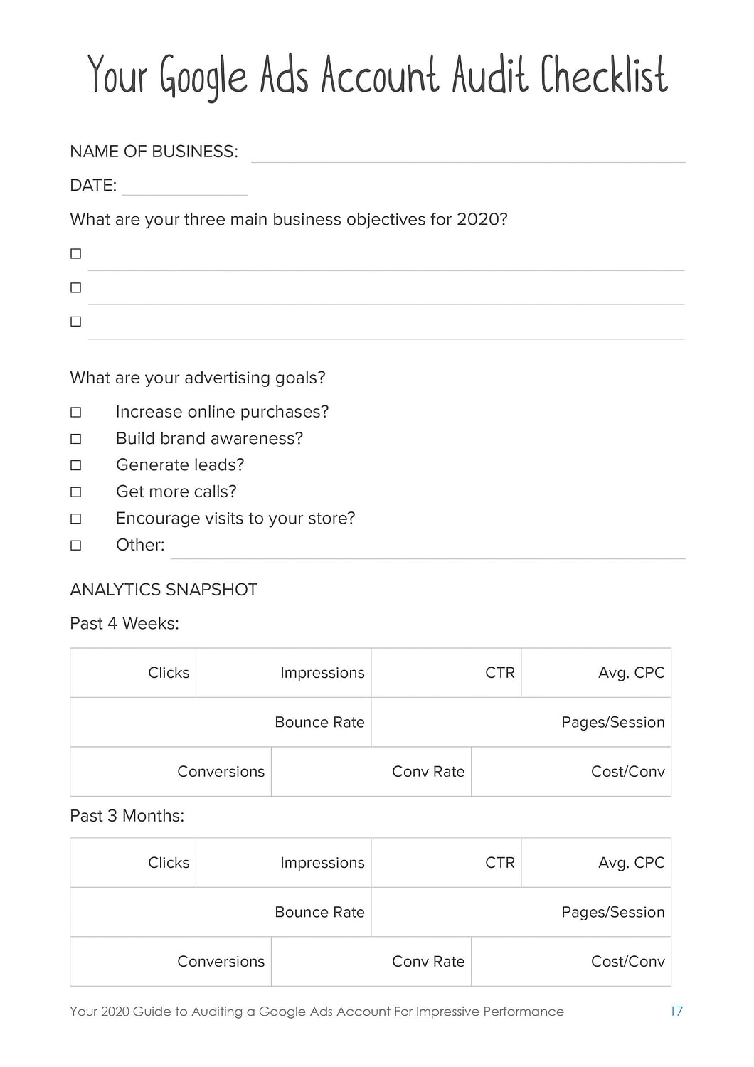 Google Ads Audit
